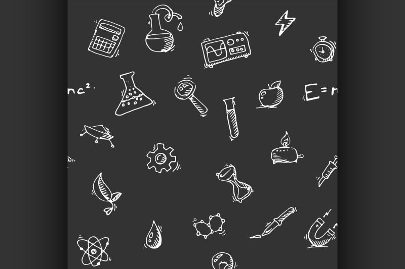 seamless-pattern-science-icons-doodles-vector-set