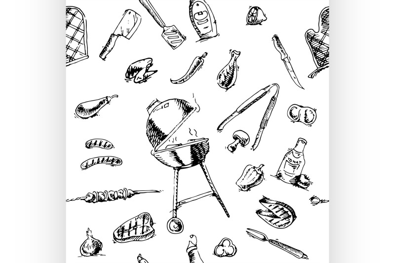 seamless-pattern-of-barbecue-and-grill-elements