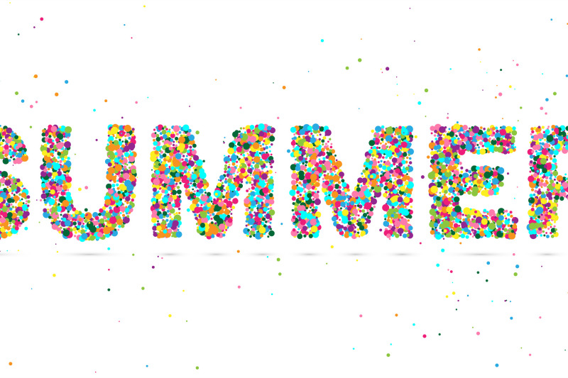 summer-word-consisting-of-colored-particles