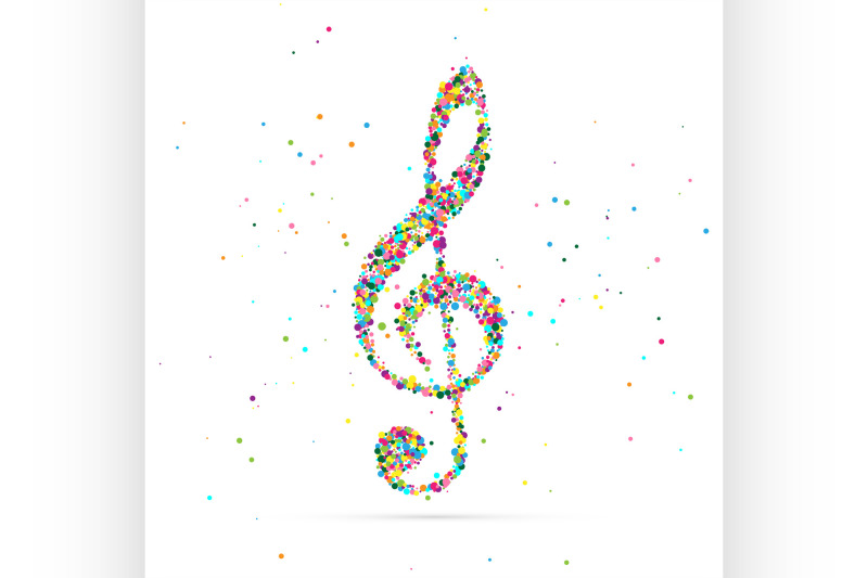 treble-clef-symbol-consisting-of-colored-particles