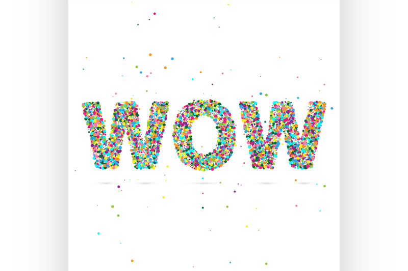 wow-word-consisting-of-colored-particles