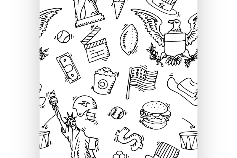 american-doodle-set-pattern