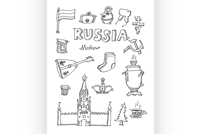 set-of-russia-hand-drawn-icons