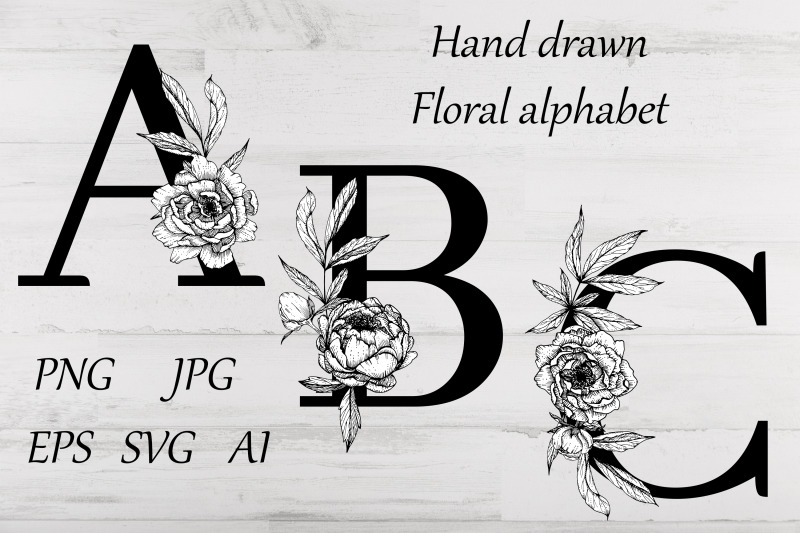 alphabet-with-flowers-and-leaves-svg-png-floral-font