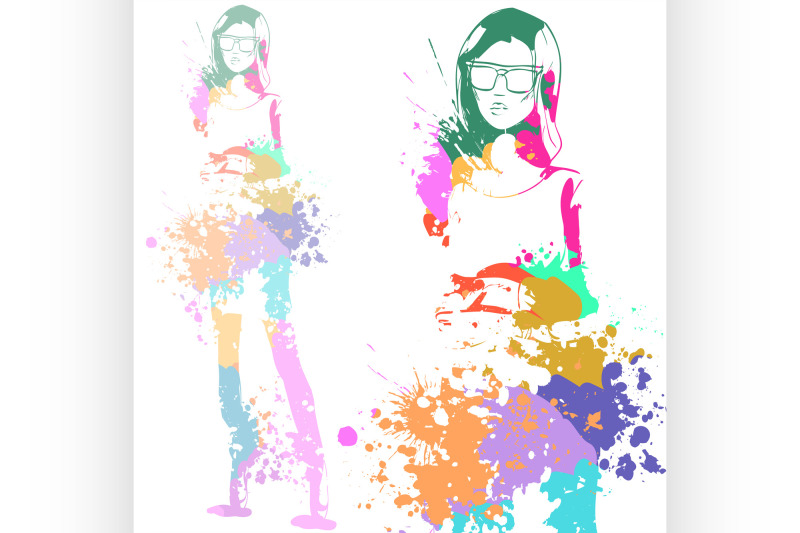 fashion-look-girl-with-color-splashes