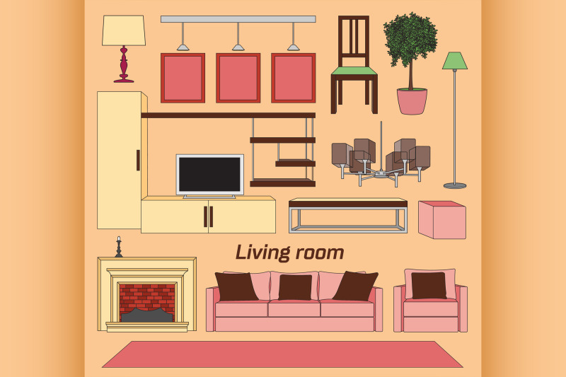 cool-graphic-living-room