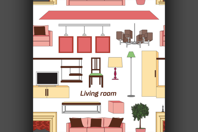 cool-graphic-living-room-pattern