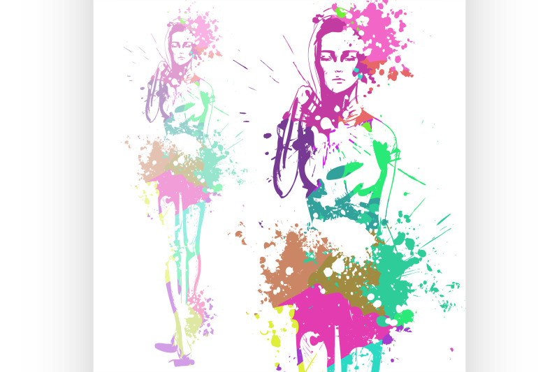 trendy-look-girl-with-color-splashes