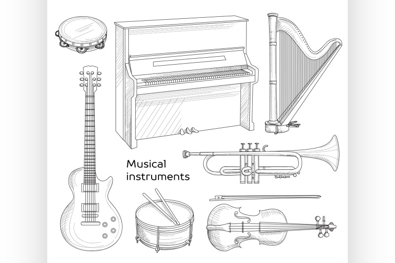 musical-instruments-set