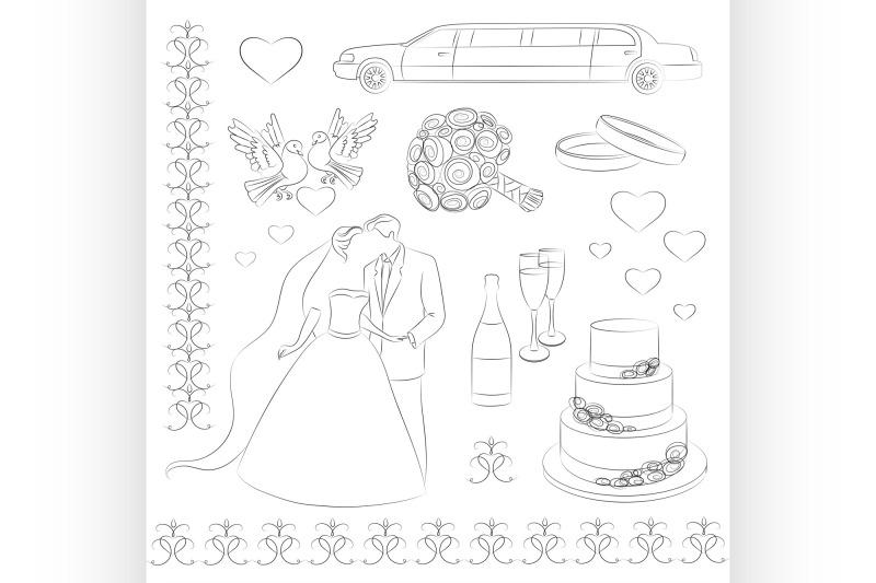 wedding-icon-set