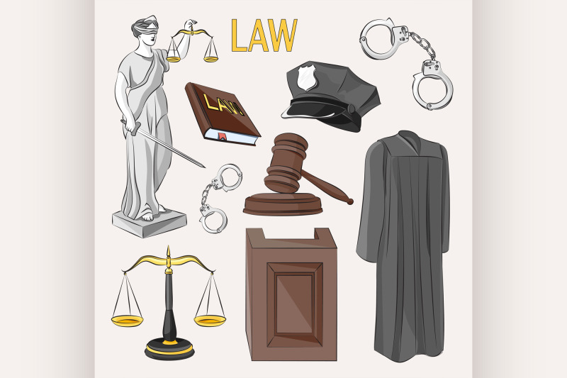 law-icons-set