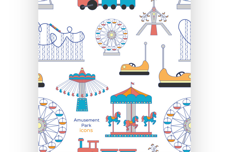 amusement-park-icons-pattern