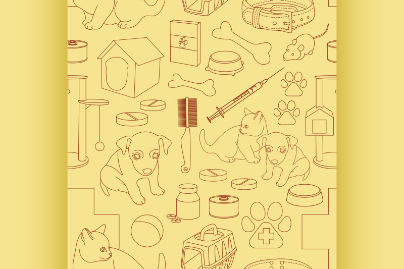 veterinary-pet-icons-pattern