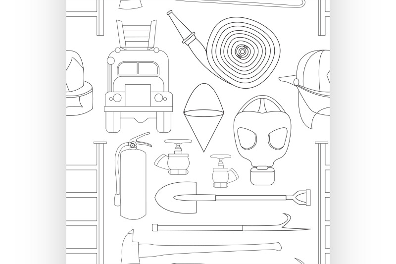 set-icons-of-firefighting-equipment-pattern