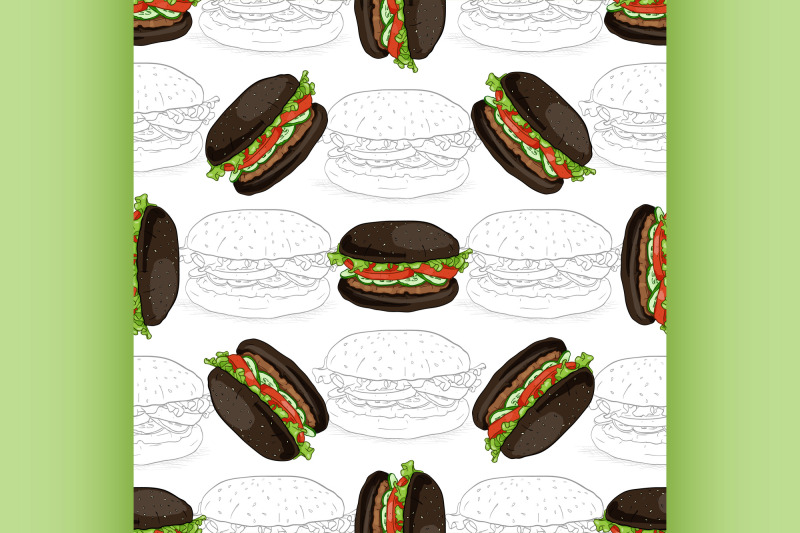 seamless-pattern-burger-scetch-and-color