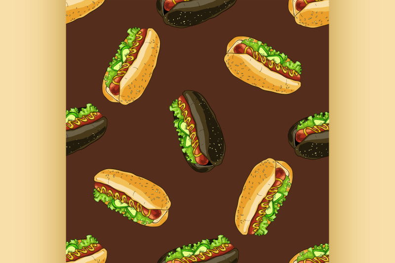 seamless-pattern-of-two-types-hot-dogs