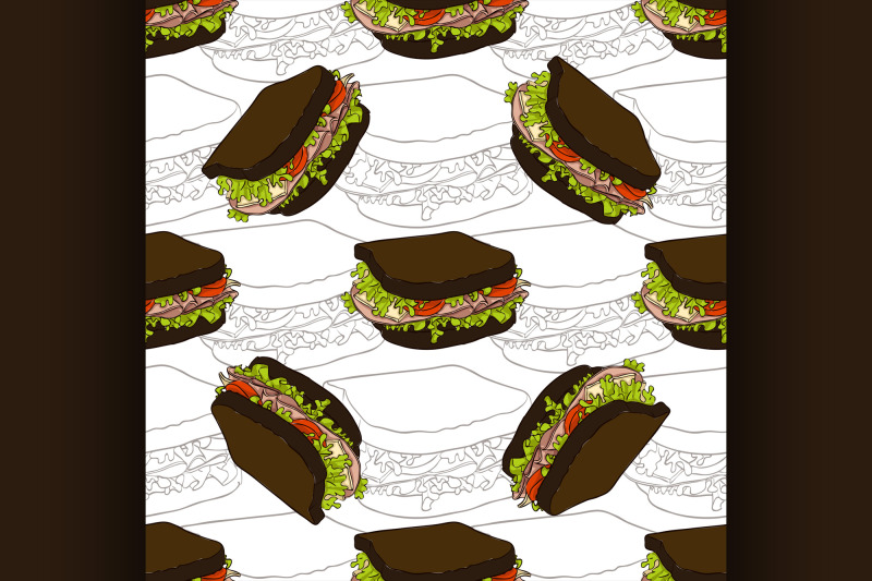 seamless-pattern-sandwich-scetch-and-color