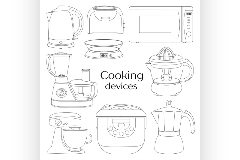 cooking-devices-icons-set