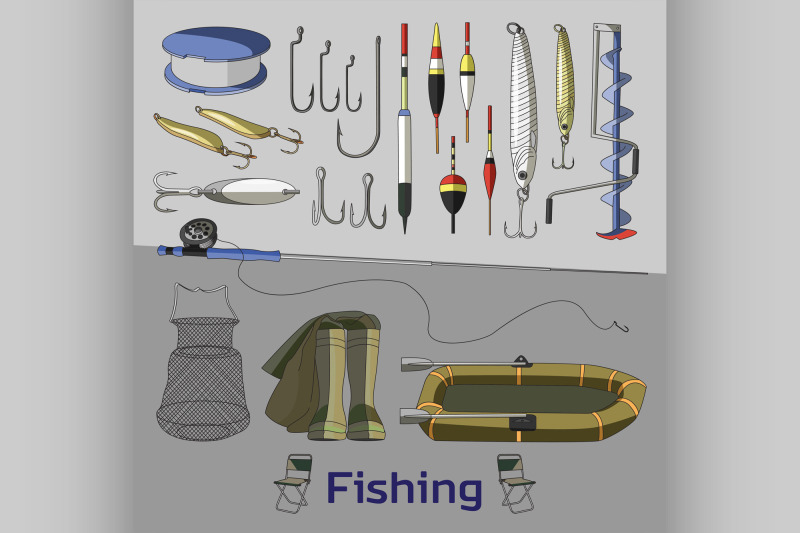 fishing-set-icons