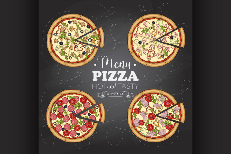 four-types-of-color-pizza-on-a-black-board