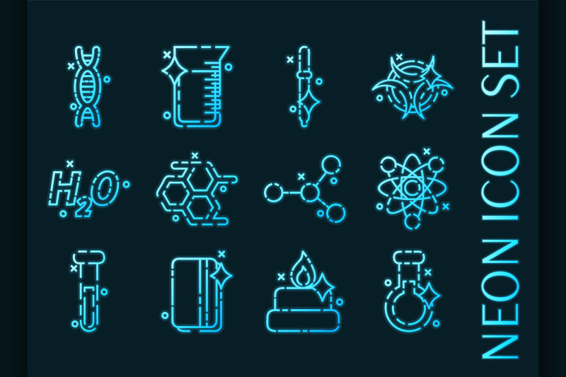 set-of-chemical-industry-glowing-neon-icons