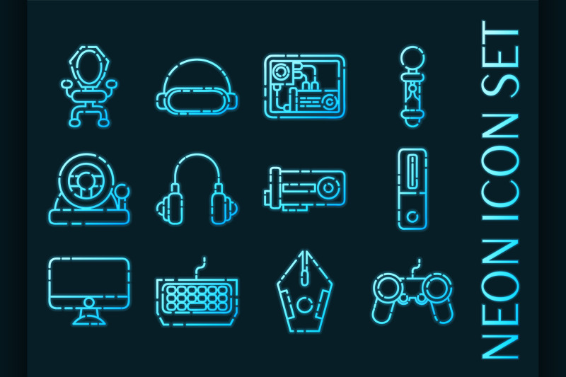 set-of-cybersport-blue-glowing-neon-icons