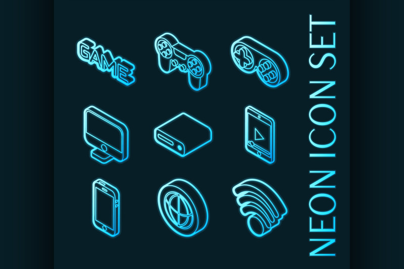 cyber-sport-set-icons-blue-glowing-neon-style