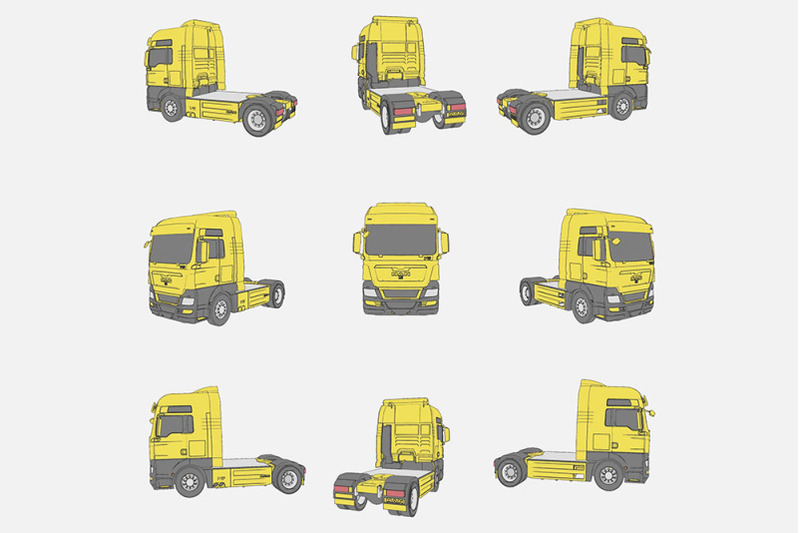 illustration-of-truck-car