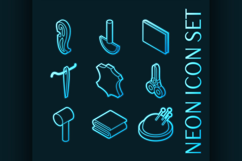 tanner-set-icons-blue-glowing-neon-style