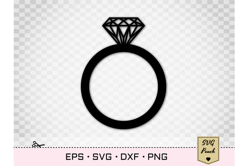 Download Diamond Ring Svg By SVGPouch | TheHungryJPEG.com