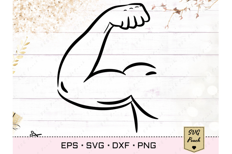 Biceps SVG, Bodybuilder Arm Svg By SVGPouch | TheHungryJPEG.com