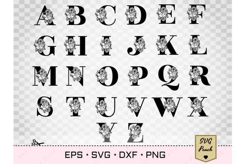 full-alphabet-floral-monogram-font-initial-svg