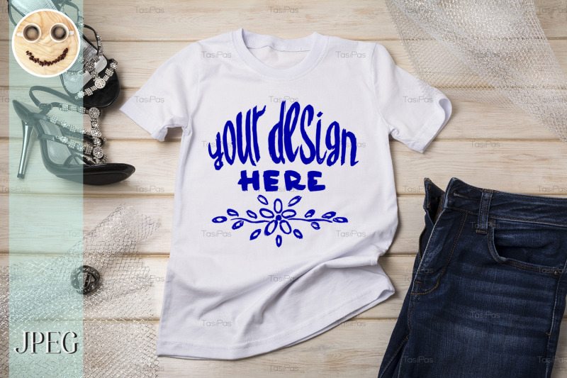 white-womens-cotton-t-shirt-mockup-with-black-sandals