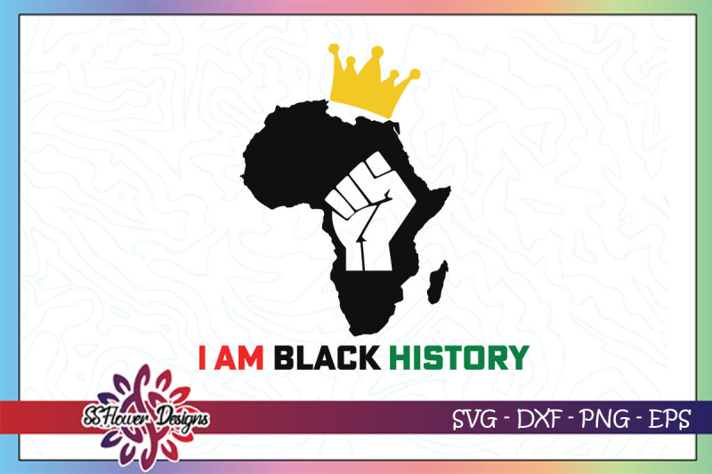 i-am-black-history-africa-map-crown-svg-black-lives-matter-svg