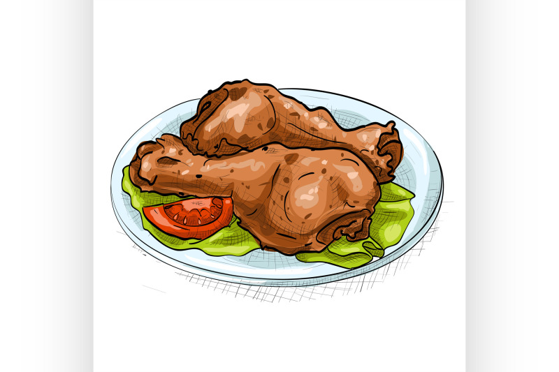 chicken-legs-color-picture-sticker