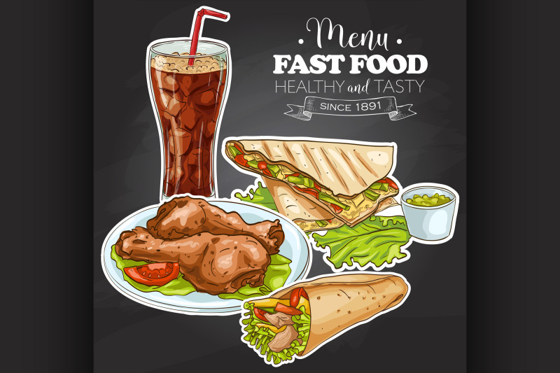 fast-food-menu-on-a-black-board