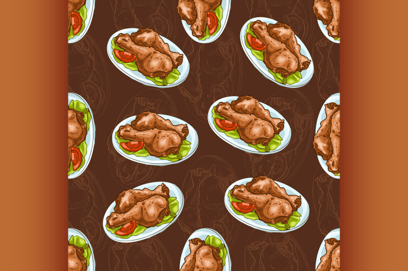 seamless-pattern-chicken-legs-scetch