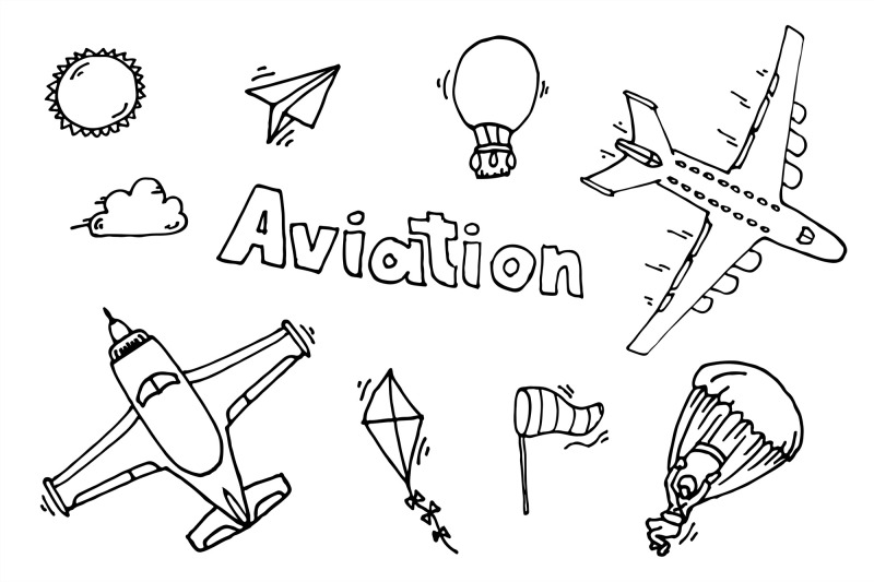 aviation-icons-set