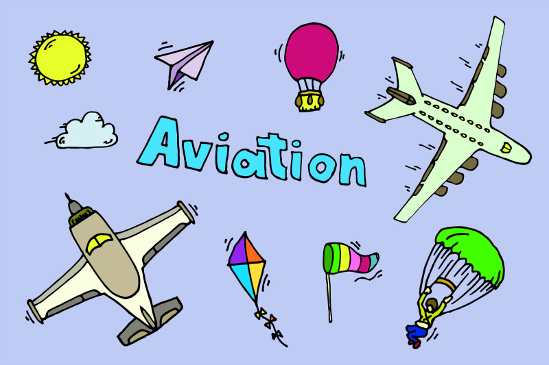 aviation-icons-set