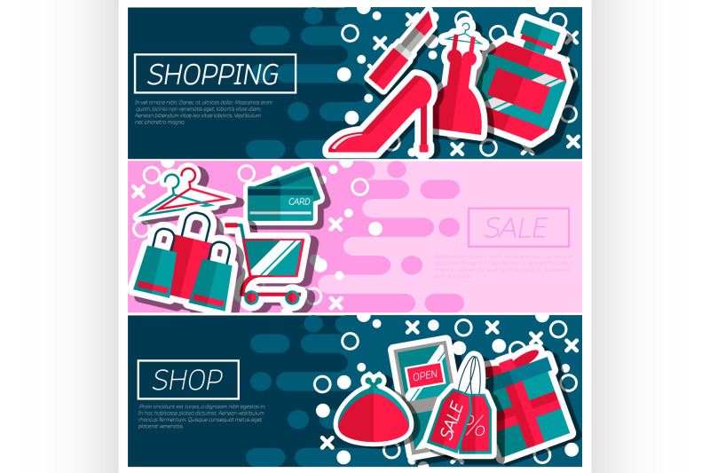 set-of-horizontal-banners-about-shopping
