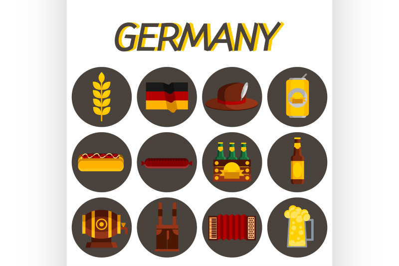 germany-flat-icon-set