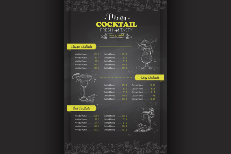 drawing-vertical-cocktail-menu-design