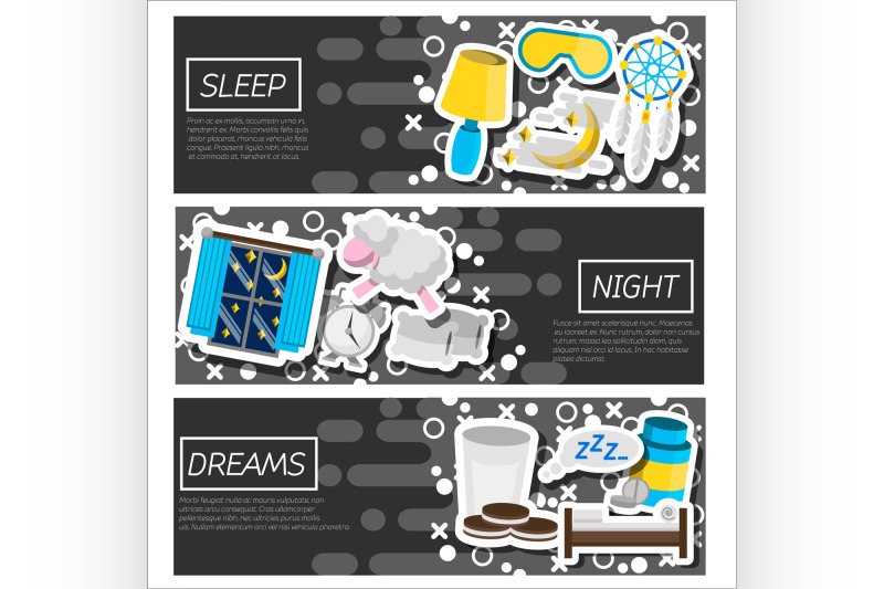 set-of-horizontal-banners-about-sleep-time