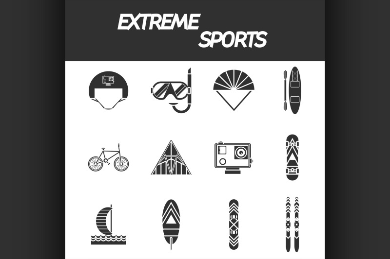 extreme-sports-icon-set