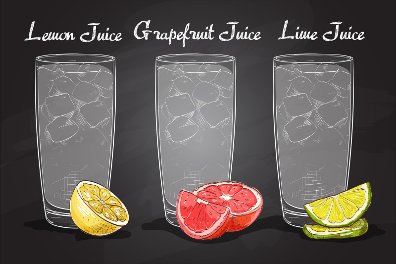 glasses-of-juices-on-a-blackboard