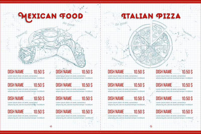 scetch-horisontal-menu-design