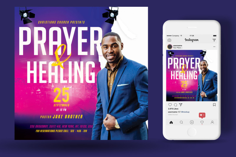 church-prayer-healing-flyer