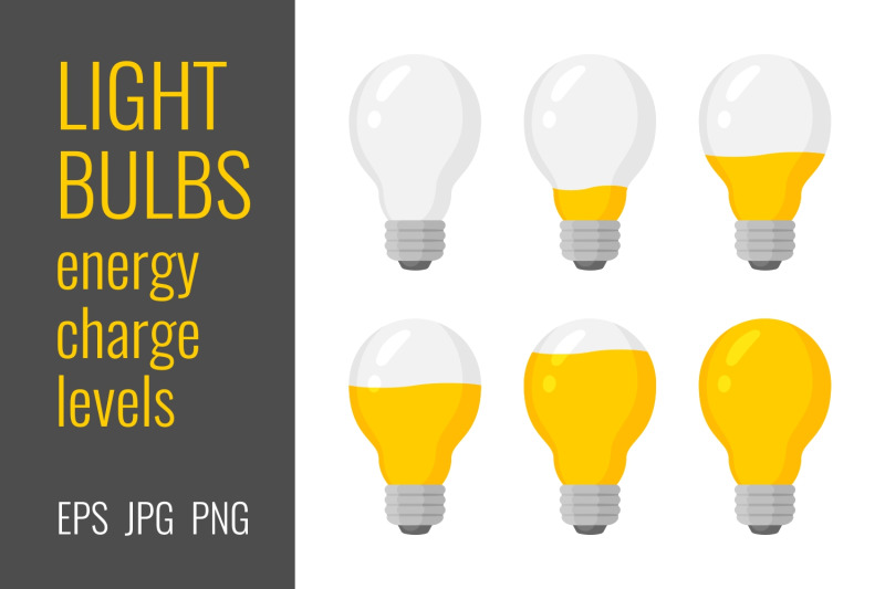 light-bulbs-energy-charge-levels
