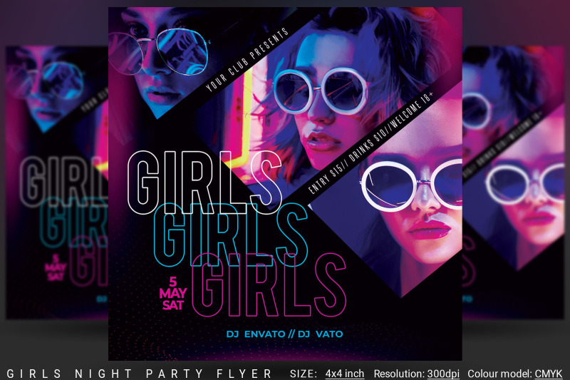 girls-night-party-flyer