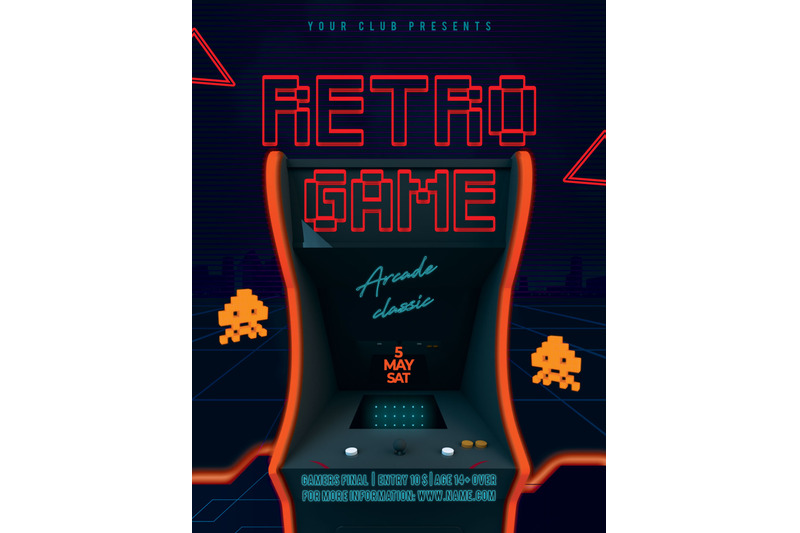 retro-gaming-flyer
